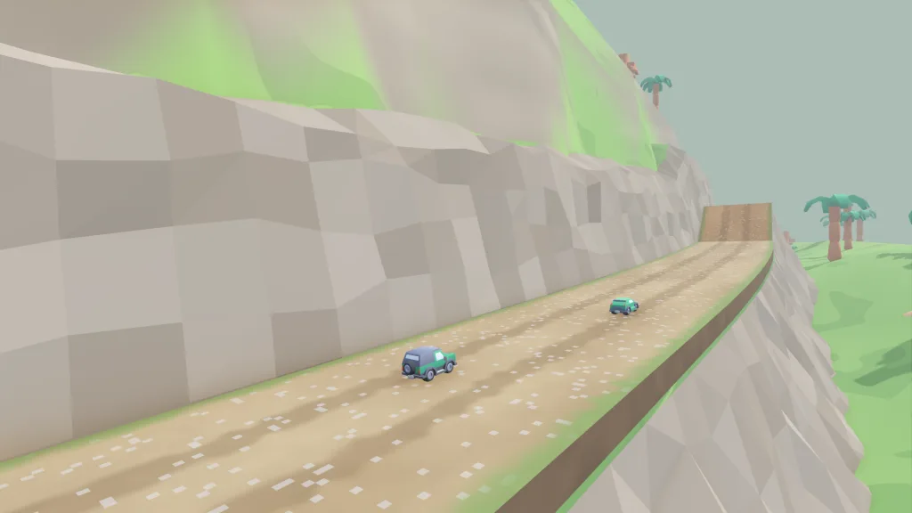 A road carved into the mountain